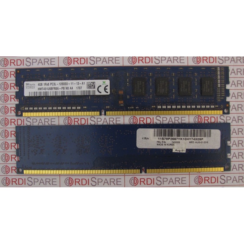 Mémoire 4Gb 1Rx8 PC3L-12800U Hynix HMT451U6BFR8A-PB N0 AA Mémoire 4Gb 1Rx8 PC3L-12800U Hynix HMT451U6BFR8A-PB N0 AA