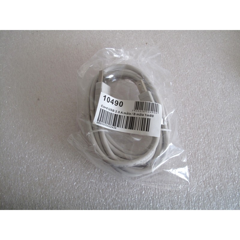 Câble USB 2.0 type A-B 1.80m pour imprimante Câble USB 2.0 type A-B 1.80m pour imprimante