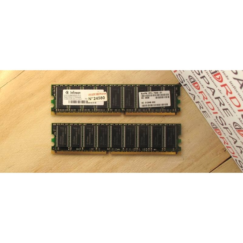 512Mb DDR400/PC3200 ECC SUN 370-7943-01 - Infineon HYS72D64320HU-5-C 512Mb DDR400/PC3200 ECC SUN 370-7943-01 - Infineon HYS72D64320HU-5-C
