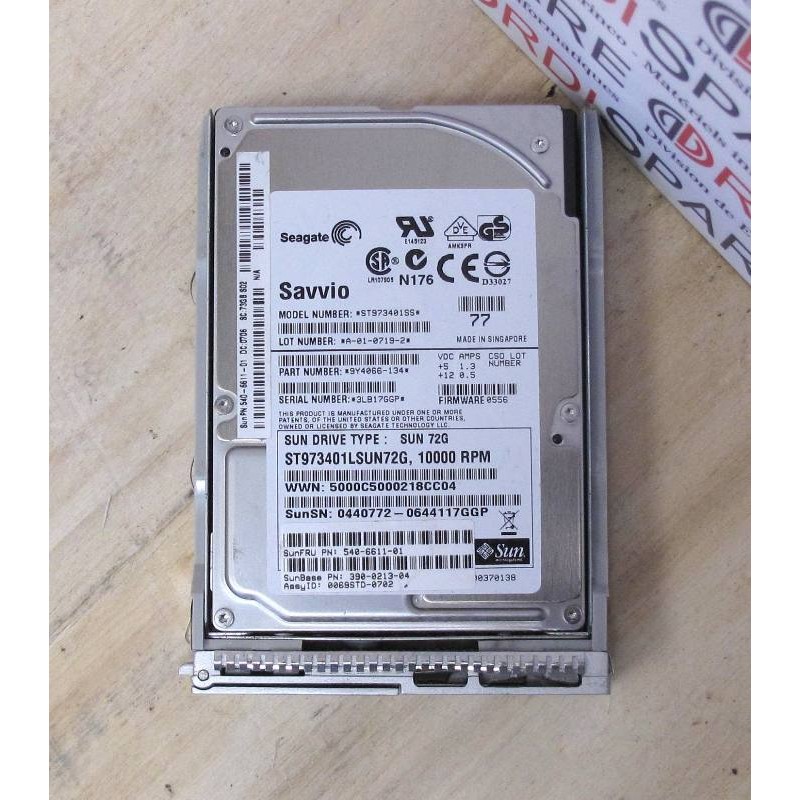 Disque 72GB SAS 2,5" 10K SUN 390-0213 SUN 540-6611 Seagate ST973401SS 9Y4066-134