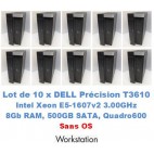 LOT 10 x DELL Precision T3610 Intel Xeon E5-1607V2 3GHz 8Gb RAM 500Gb HDD Nvidia Quadro graphic_NO OS_10xUSB RS232