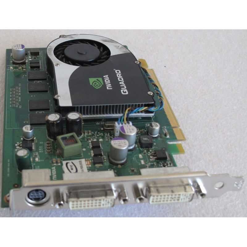 NVidia Quadro FX1700 PCIe 2xDVI 1xSvideo Out HP 454317-001 HP 456135-001 or Dell 0RN034