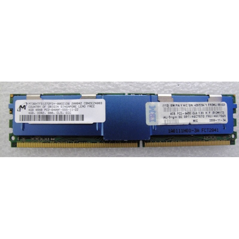 Mémoire Micron MT36HTF51272FDY-80EE1D6 4Gb PC2-6400F DDR2 800 CL5 ECC