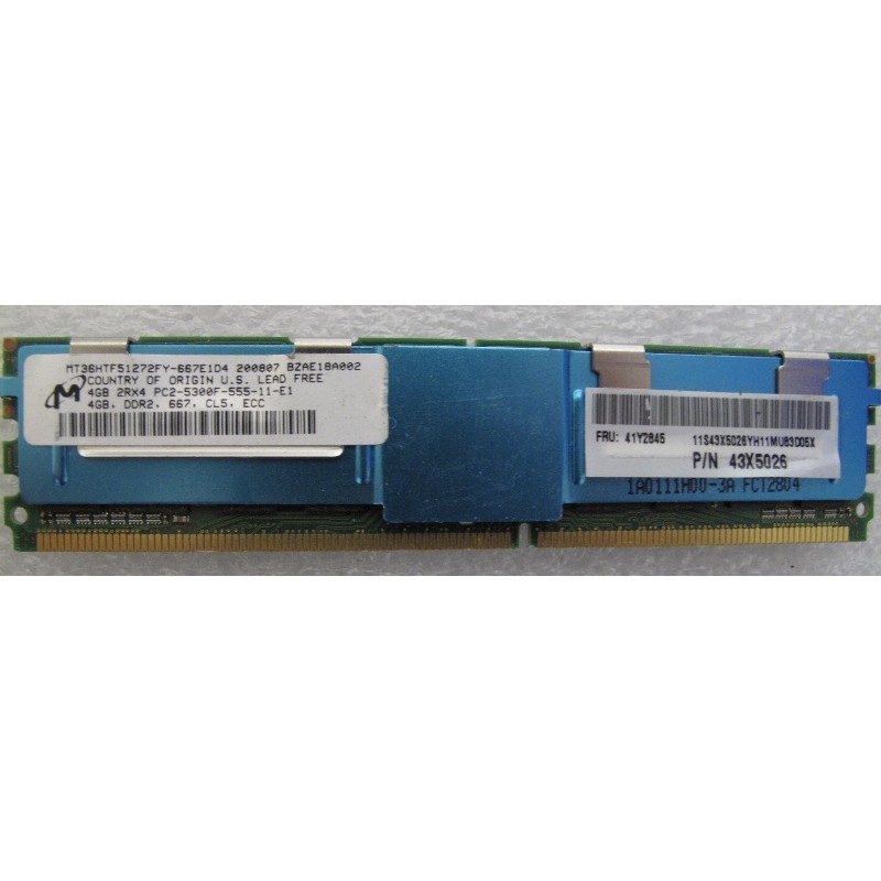 Mémoire Micron MT36HTF51272FY-667E1D4 4Gb PC2-5300F DDR2 667 ECC