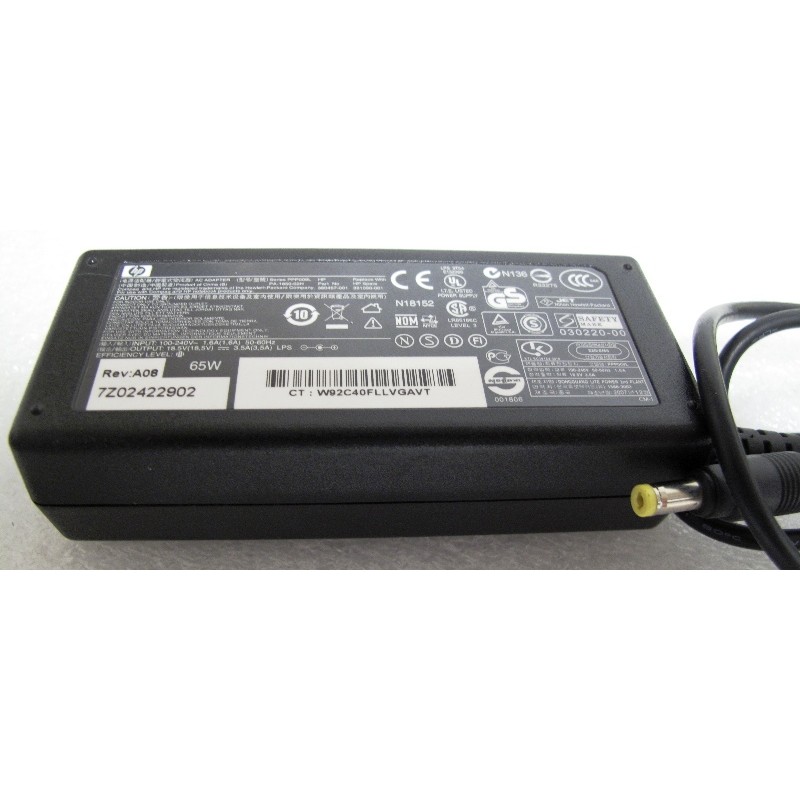 Ac adapter 65W 18.5V 3.5A HP 380467-001 381090-001 239704-021 model PA-1650-02H series PPP009L
