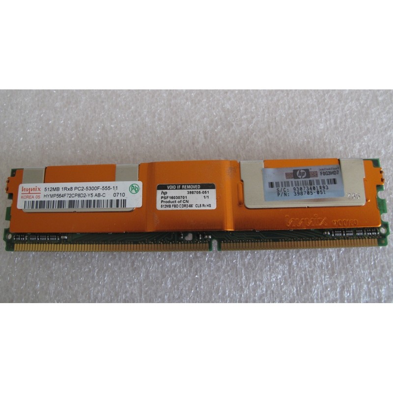 HP 398705-051 RAM 512Mo DDR2 PC2-5300F