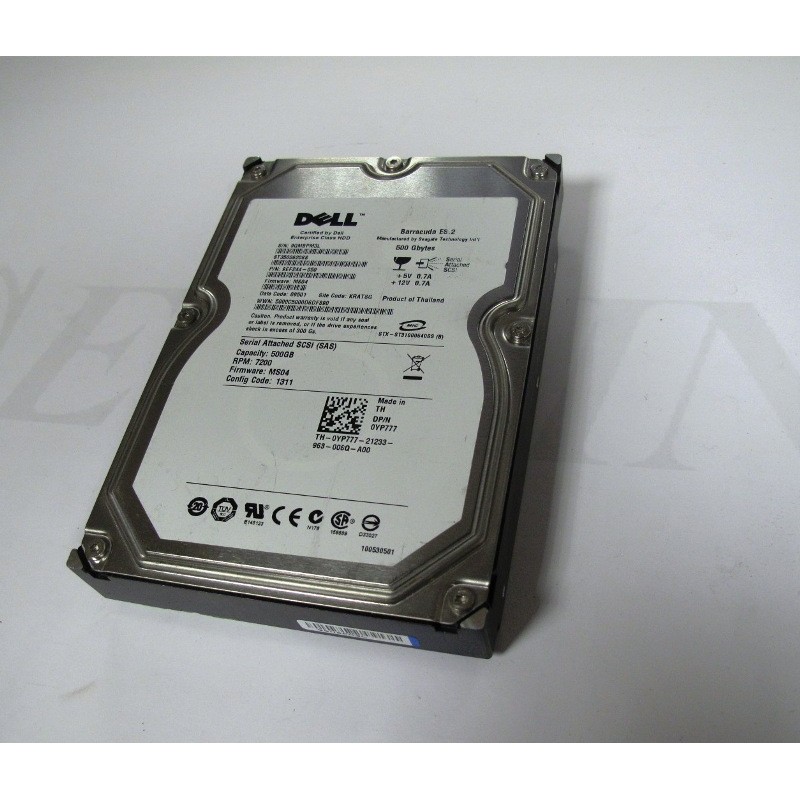 Disque 500Gb 7200t SAS 3.5" DELL 0YP777 9EF244-050 ST3500620SS