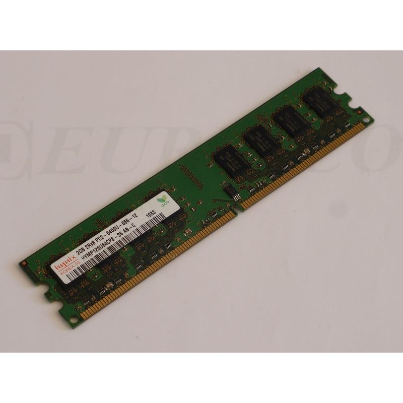 Mémoire 2Gb 2Rx8 PC2-6400U DDR2 Hynix HYMP125U64CP8-S6 