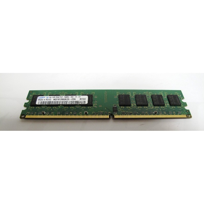 Mémoire 1Gb 2Rx8 PC2-5300U DDR2 667MHz Samsung M378T2953EZ3-CE6 