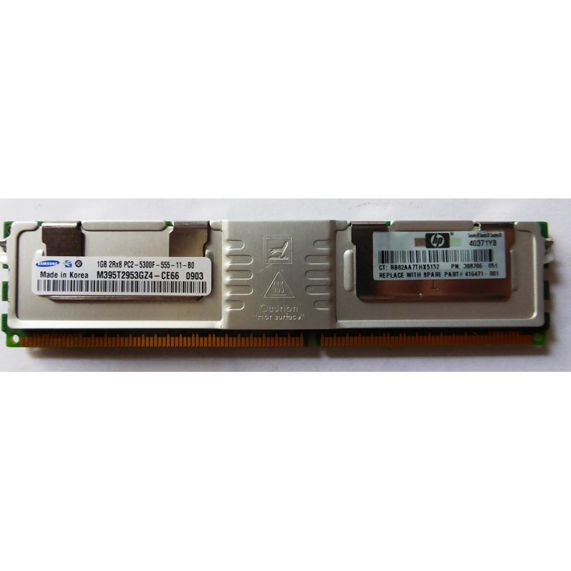 Mémoire Samsung M395T2953GZ4-CE66 1Gb PC2-5300F 2Rx8 DDR2 ECC 398706-051 39M5784