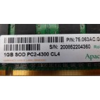 Apacer 75.063AC.G09 1Gb SODIMM DDR2 PC2-4300