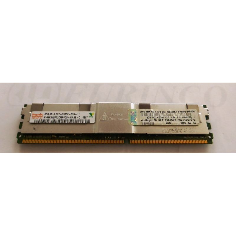 Mémoire 8Gb 4Rx4 DDR2 PC2-5300F ECC Hynix HYMP31GF72CMP4D5-Y5 IBM 46C7577 FRU 46C7576