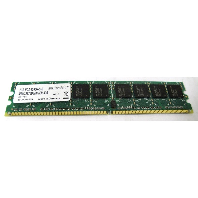 Swissbit MEU25672D4BC2EP-30R 2Gb DDR2 PC2-5300U ECC