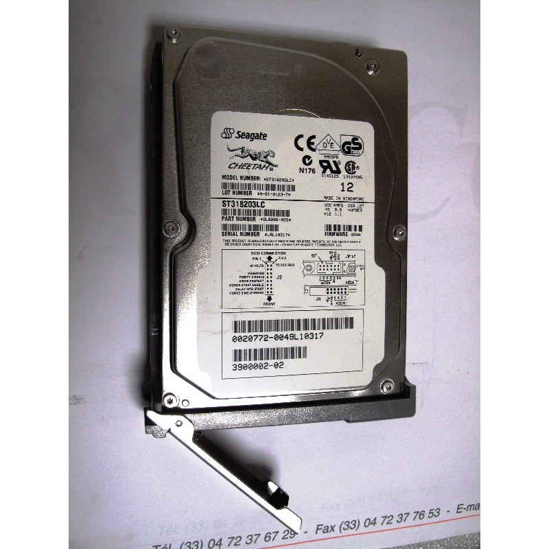 SUN390-0002 18Gb Single Ended Ultra-1 SCSI 80Pin SCA2 ST318203LC 3.5'' HDD
