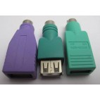 Lot de 50 USB to PS/2 Mouse Adapter USB A femelle Mini Din 6 mâle