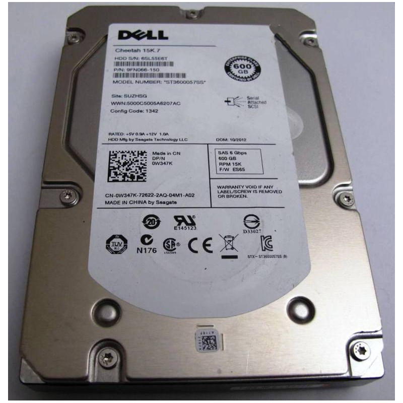 Disque 600Gb 15K SAS 3.5 Dell 00VX8J - Seagate ST3600057SS PN9FN066-057