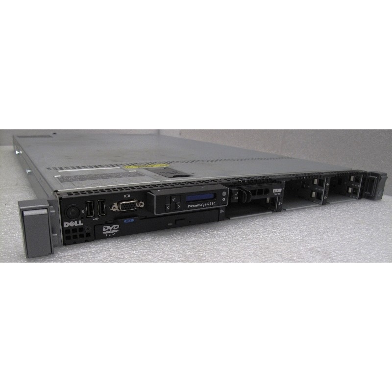 Serveur DELL PowerEdge R610 1x Quad-core 2,40Ghz, 73Gb 15K 2.5'' SAS, NO mémoire, Perc6, 2xPSU 502W